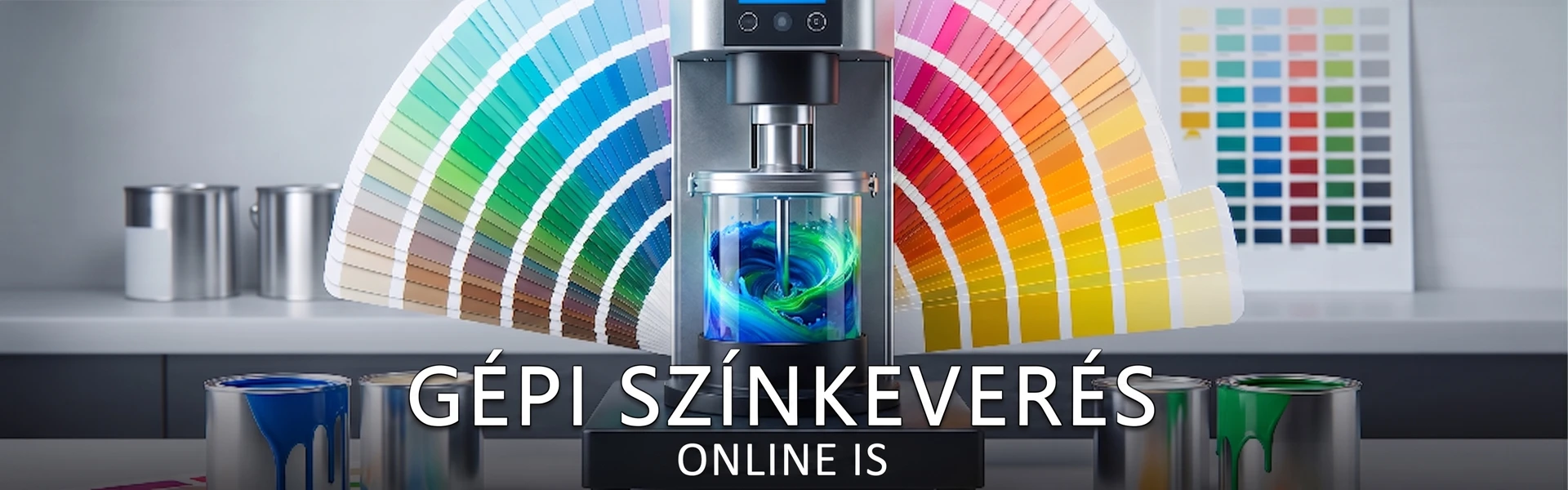 Online gépi színkeverés színmintakártyával és festékkeverő géppel – egyedi festékszínek rendelése, pontos színazonosítás és professzionális festékkeverés online is
