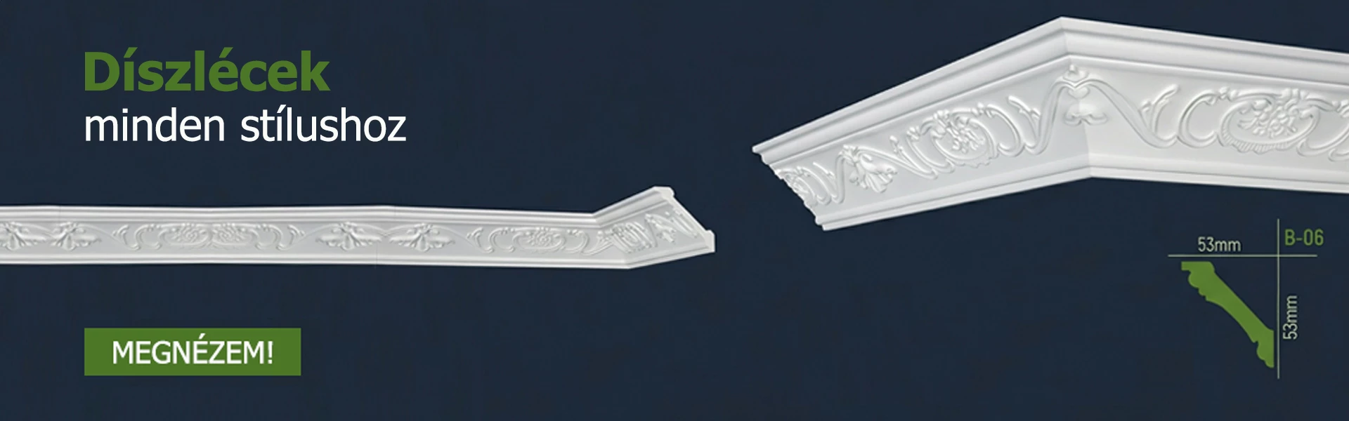 Dekoratív díszlécek minden stílushoz – mennyezeti és oldalfali díszlécek, klasszikus és modern belső terek elegáns kialakításához