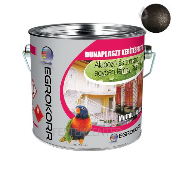 Egrokorr Dunaplaszt kerítésfesték - grafit - 2,5 l