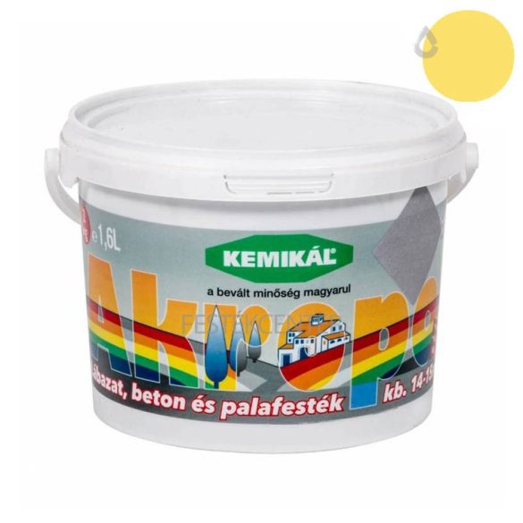 Kemikál Akropol lábazat- pala- és betonfesték - sárga - 4 l