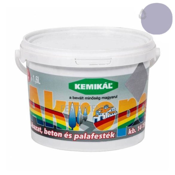 Kemikál Akropol lábazat- pala- és betonfesték - világos szürke - 1,6 l