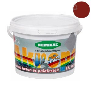 Kemikál Akropol lábazat- pala- és betonfesték - vörös - 1,6 l