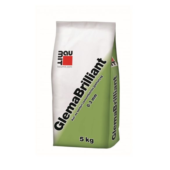 Baumit Glema Brilliant légáteresztő kül- és beltéri glettanyag - fehér - 0-3 mm - 5 kg