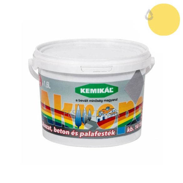 Kemikál Akropol lábazat- pala- és betonfesték - sárga - 1,6 l