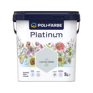 Poli-Farbe Platinum L30 egyrétegű beltéri falfesték - lisztes üröm - 5 l
