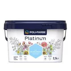   Poli-Farbe Platinum K40 egyrétegű beltéri falfesték - kék szellőrózsa - 2,5 l