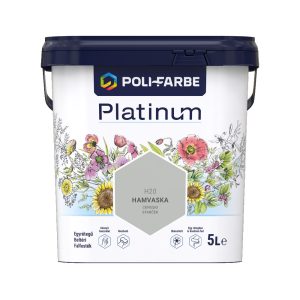 Poli-Farbe Platinum H20 egyrétegű beltéri falfesték - hamvaska - 5 l