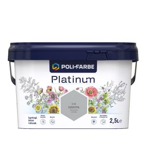 Poli-Farbe Platinum E40 egyrétegű beltéri falfesték - ezüstfa - 2,5 l