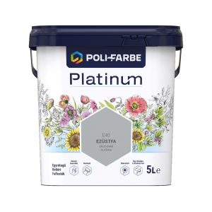 Poli-Farbe Platinum E40 egyrétegű beltéri falfesték - ezüstfa - 5 l