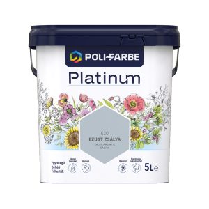 Poli-Farbe Platinum E20 egyrétegű beltéri falfesték - ezüst zsálya - 5 l
