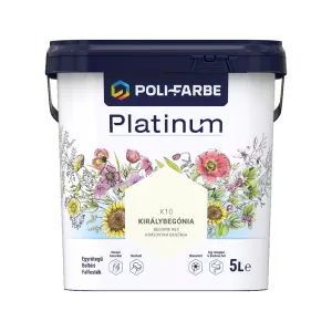 Poli-Farbe Platinum K10 egyrétegű beltéri falfesték - királybegónia - 5 l