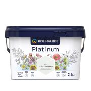   Poli-Farbe Platinum E10 egyrétegű beltéri falfesték - ezüst cinerária - 2,5 l