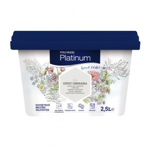 Poli-Farbe Platinum E10 egyrétegű beltéri falfesték - ezüst cinerária - 2,5 l