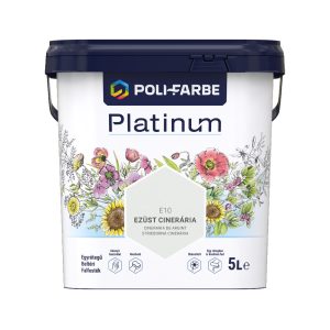 Poli-Farbe Platinum E10 egyrétegű beltéri falfesték - ezüst cinerária - 5 l
