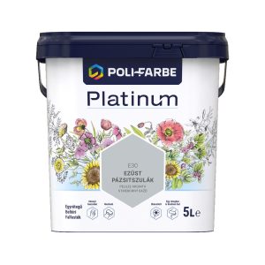 Poli-Farbe Platinum E30 egyrétegű beltéri falfesték - ezüst pázsitszulák - 5 l