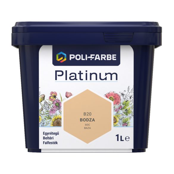 Poli-Farbe Platinum B20 egyrétegű beltéri falfesték - bodza - 1 l