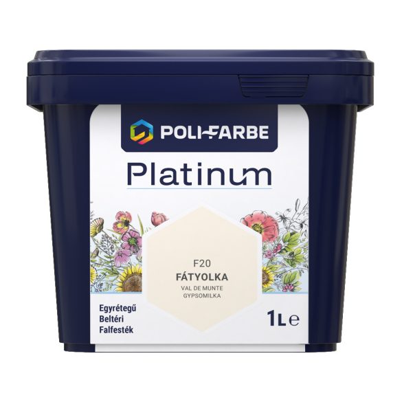 Poli-Farbe Platinum F20 egyrétegű beltéri falfesték - fátyolka - 1 l