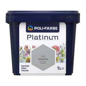 Poli-Farbe Platinum E40 egyrétegű beltéri falfesték - ezüstfa - 1 l