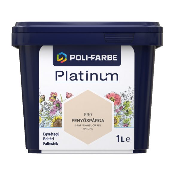 Poli-Farbe Platinum F30 egyrétegű beltéri falfesték - fenyőspárga - 1 l