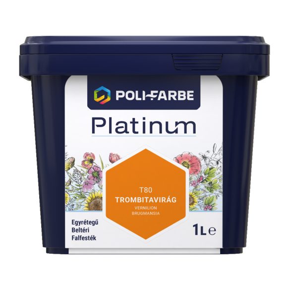 Poli-Farbe Platinum T80 egyrétegű beltéri falfesték - trombitavirág - 1 l