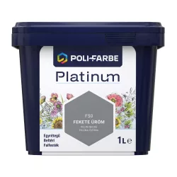   Poli-Farbe Platinum F50 egyrétegű beltéri falfesték - fekete üröm - 1 l