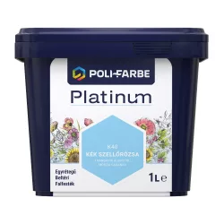   Poli-Farbe Platinum K40 egyrétegű beltéri falfesték - kék szellőrózsa - 1 l