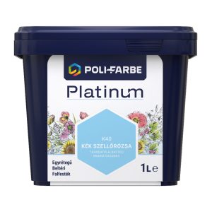 Poli-Farbe Platinum K40 egyrétegű beltéri falfesték - kék szellőrózsa - 1 l