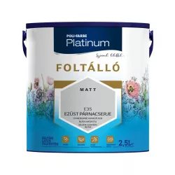   Poli-Farbe Platinum Foltálló beltéri falfesték - Ezüst párnacserje E35 - 2,5 l