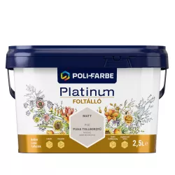   Poli-Farbe Platinum Foltálló beltéri falfesték - Puha tollborzfű P30 - 2,5 l
