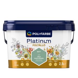 Poli-Farbe Platinum Foltálló beltéri falfesték - Zöld kagylóvirág Z20 - 2,5 l
