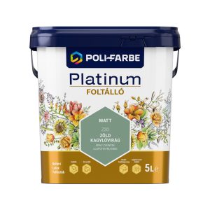 Poli-Farbe Platinum Foltálló beltéri falfesték - Zöld kagylóvirág Z20 - 5 l