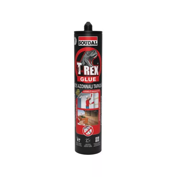 Soudal T-REX Glue azonnali rögzítő szerelőragasztó - piros - 380 g