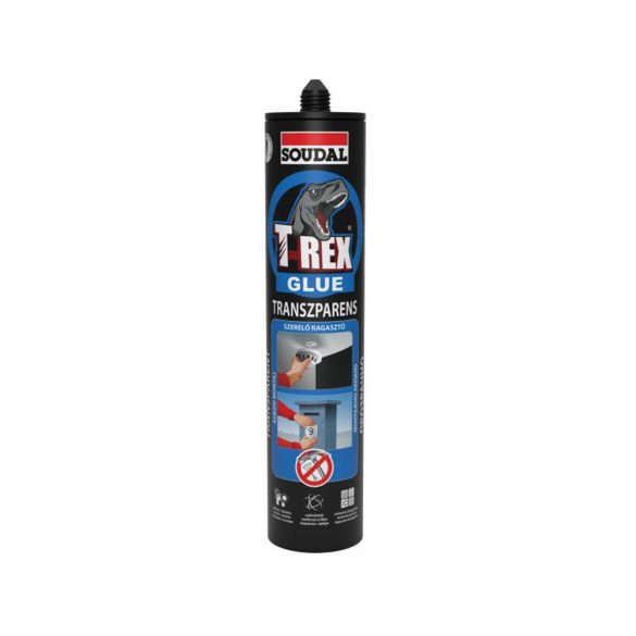 Soudal T-REX Glue transzparens szálerősített szerelőragasztó - kék - 310 g