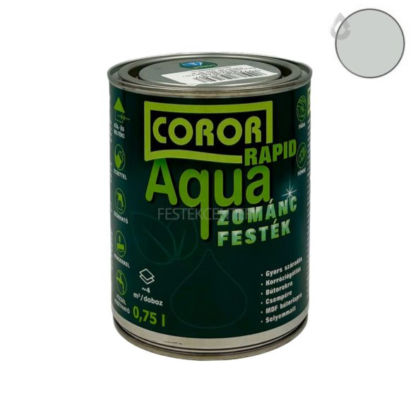 Coror Rapid Aqua Zománcfesték RAL7035 - szürke - 0,75 l