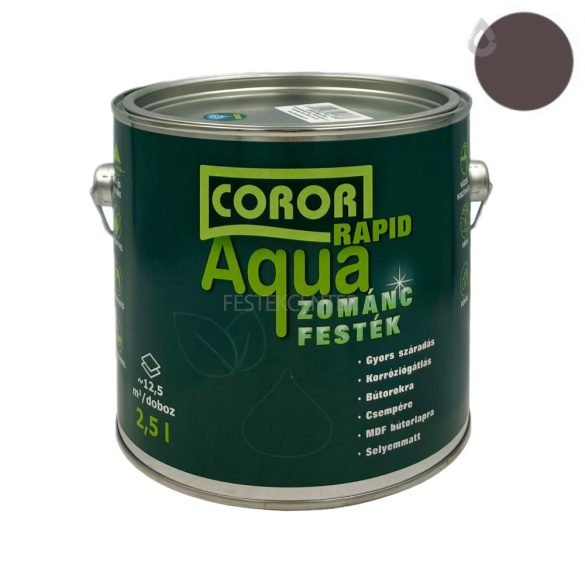 Coror Rapid Aqua Zománcfesték RAL8017 - sötétbarna - 2,5 l