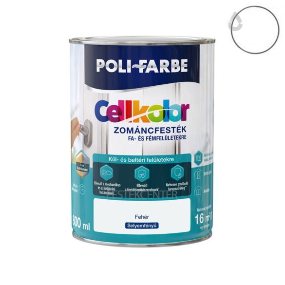 Poli-Farbe CellKolor zománcfesték - fehér - 0,8 l