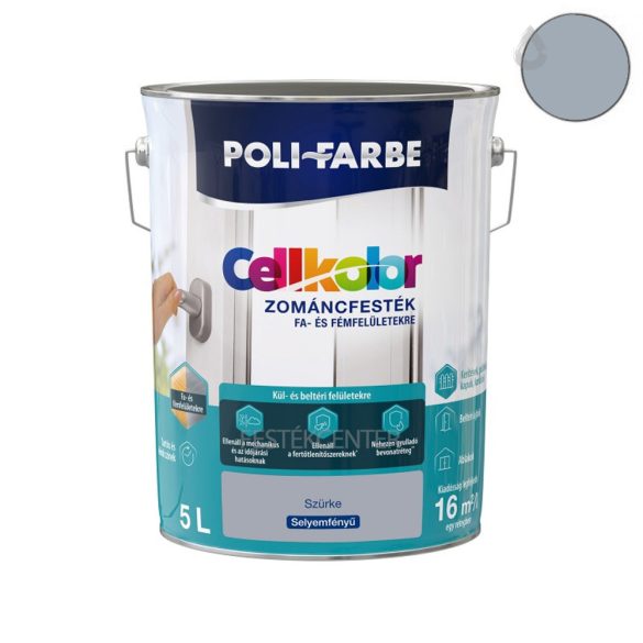 Poli-Farbe CellKolor zománcfesték - szürke - 5 l