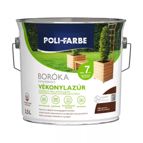Boróka fakonzerváló vékonylazúr FB08 - paliszander - 2,5 l