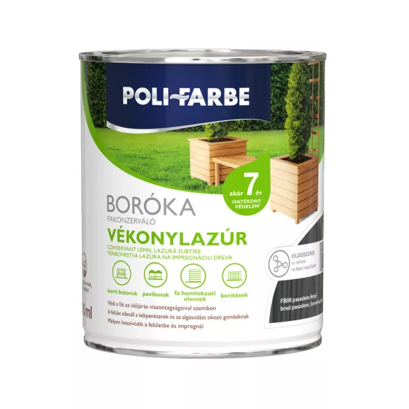 Boróka fakonzerváló vékonylazúr FB06 - pasadena fenyő - 0,75 l