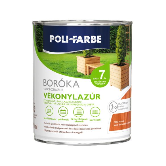 Boróka fakonzerváló vékonylazúr FB03 - rózsafa - 0,75 l