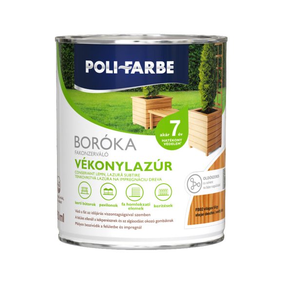 Boróka fakonzerváló vékonylazúr FB02 - világos tölgy - 0,75 l