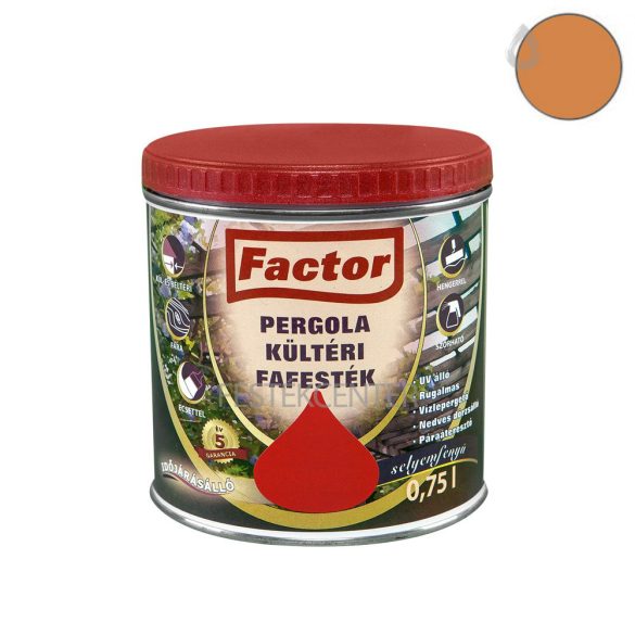 Factor Pergola kültéri fafesték - aranytölgy - 0,75 l