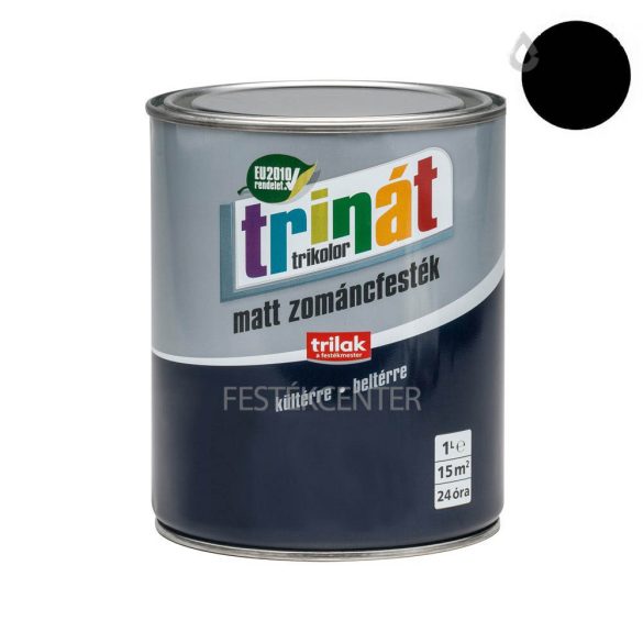 Trilak Trinát matt zománcfesték 300 - fekete - 1 l