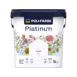   Poli-Farbe Platinum F1 egyrétegű beltéri falfesték - fehér - 5 l