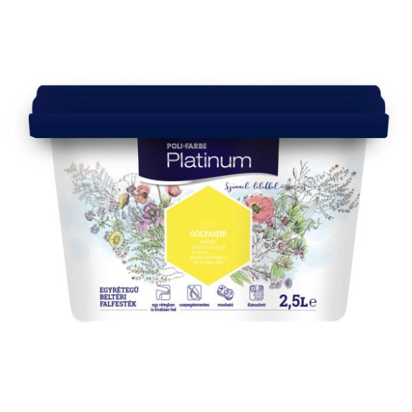 Poli-Farbe Platinum G40 egyrétegű beltéri falfesték - gólyahír - 2,5 l