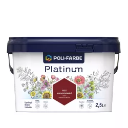   Poli-Farbe Platinum M80 egyrétegű beltéri falfesték - meggybordó - 2,5 l