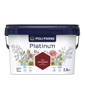 Poli-Farbe Platinum M80 egyrétegű beltéri falfesték - meggybordó - 2,5 l
