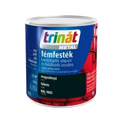   Trinát Metal magasfényű fémfesték - RAL 9005 - fekete - 0,75 l