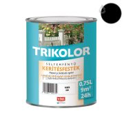   Trilak Trikolor selyemfényű kerítésfesték - koromfekete - 0,75 l