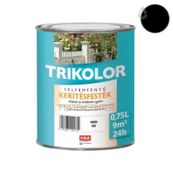   Trilak Trikolor selyemfényű kerítésfesték - koromfekete - 0,75 l